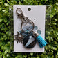 Fluid Art Keychain with Charm