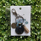 Fluid Art Keychain with Charm