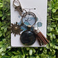 Fluid Art Keychain with Charm