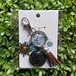 Fluid Art Keychain with Charm