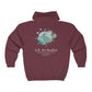 Burgundy Zip-up Hoodie